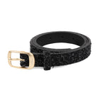 Dress Leather Belt - Shaggy Black