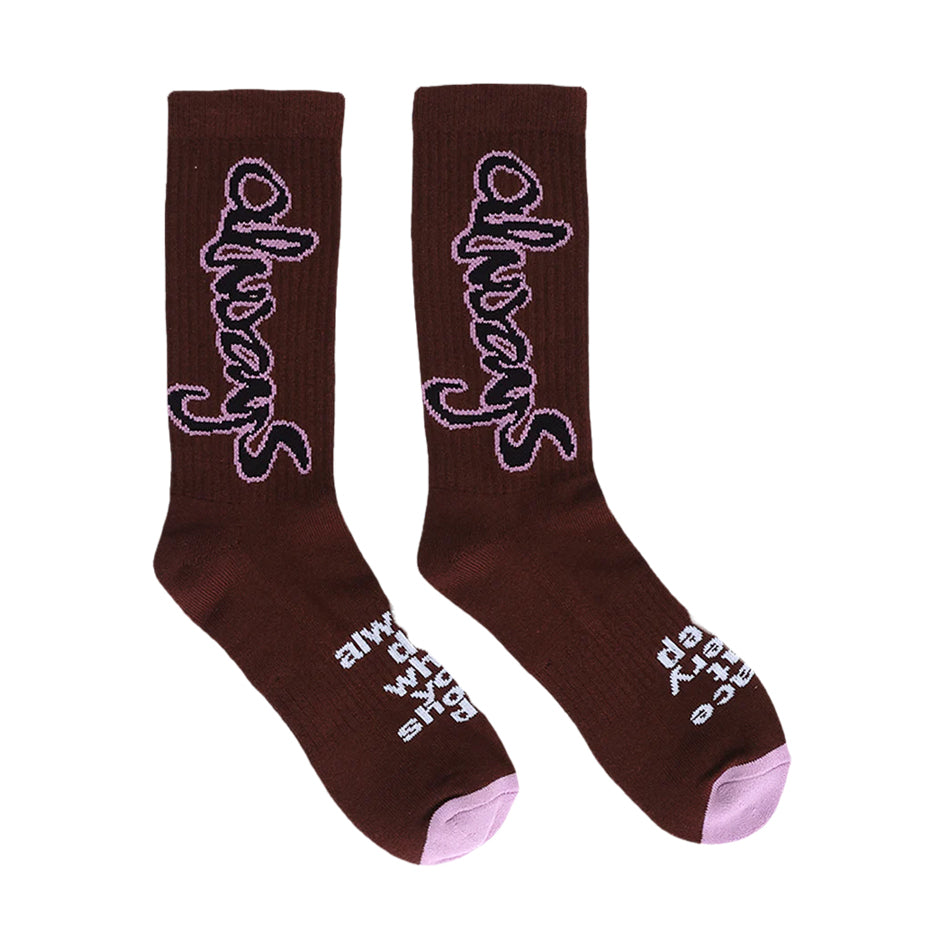 Snapper Socks - Brown / Pink