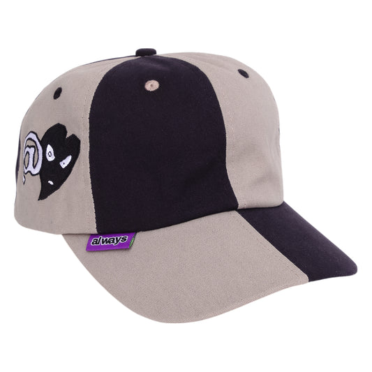 2 Tone 6 Panel Cap - Grey / Black