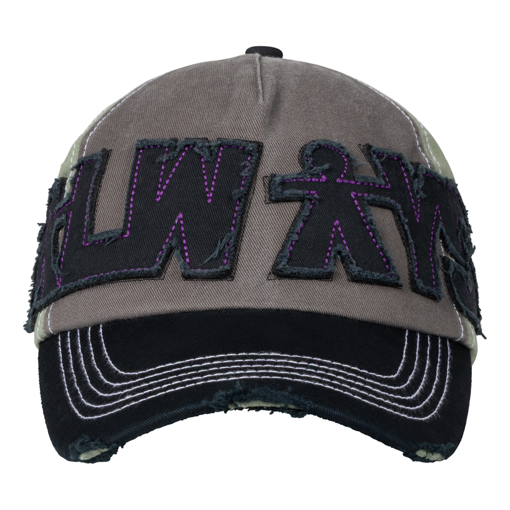 5 Panel Human Logo Cap - Sage / Grey / Black