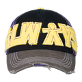 5 Panel Human Logo Cap - Purple / Black / Yellow