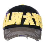 5 Panel Human Logo Cap - Purple / Black / Yellow