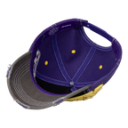 5 Panel Human Logo Cap - Purple / Black / Yellow