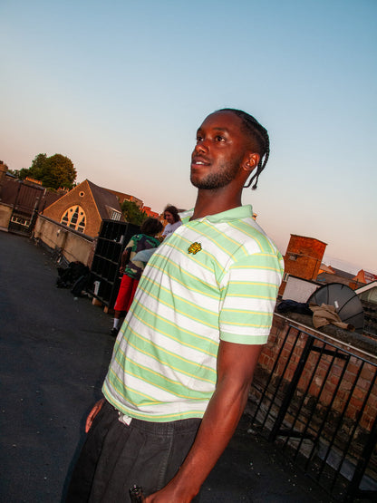 Educated Stripe Polo - Mint Green