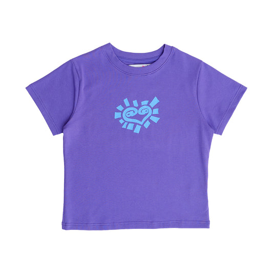 Heart Sun Baby Tee - Purple