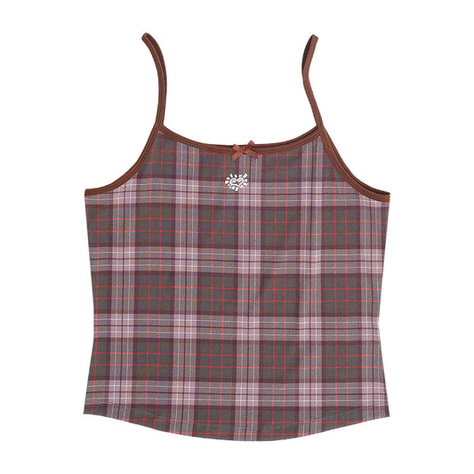 He@rt Logo Cami Top - Plaid