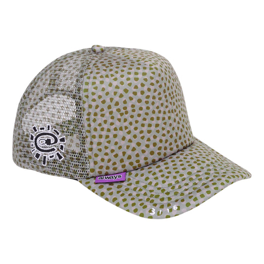 Coral Pattern Trucker Cap - Green