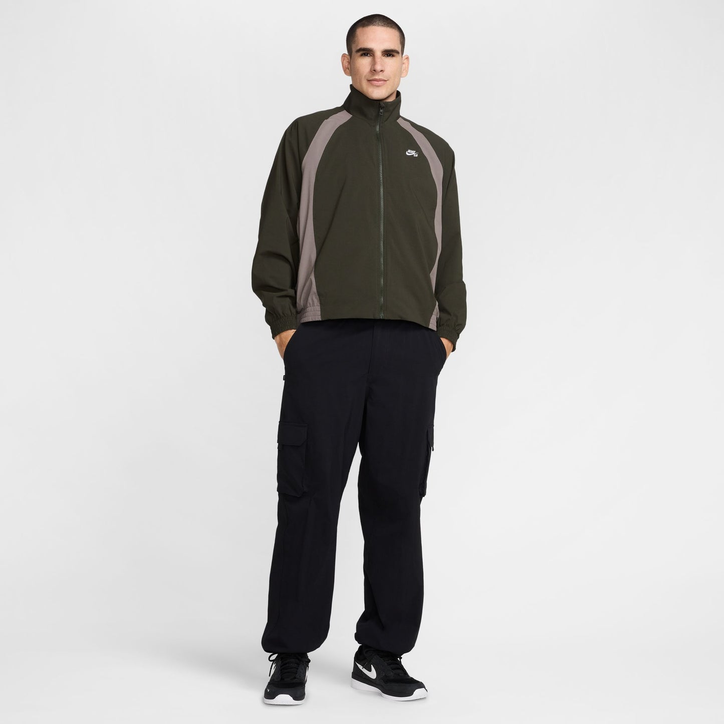 Full Zip Woven Jacket - Sequoia / Cave Stone