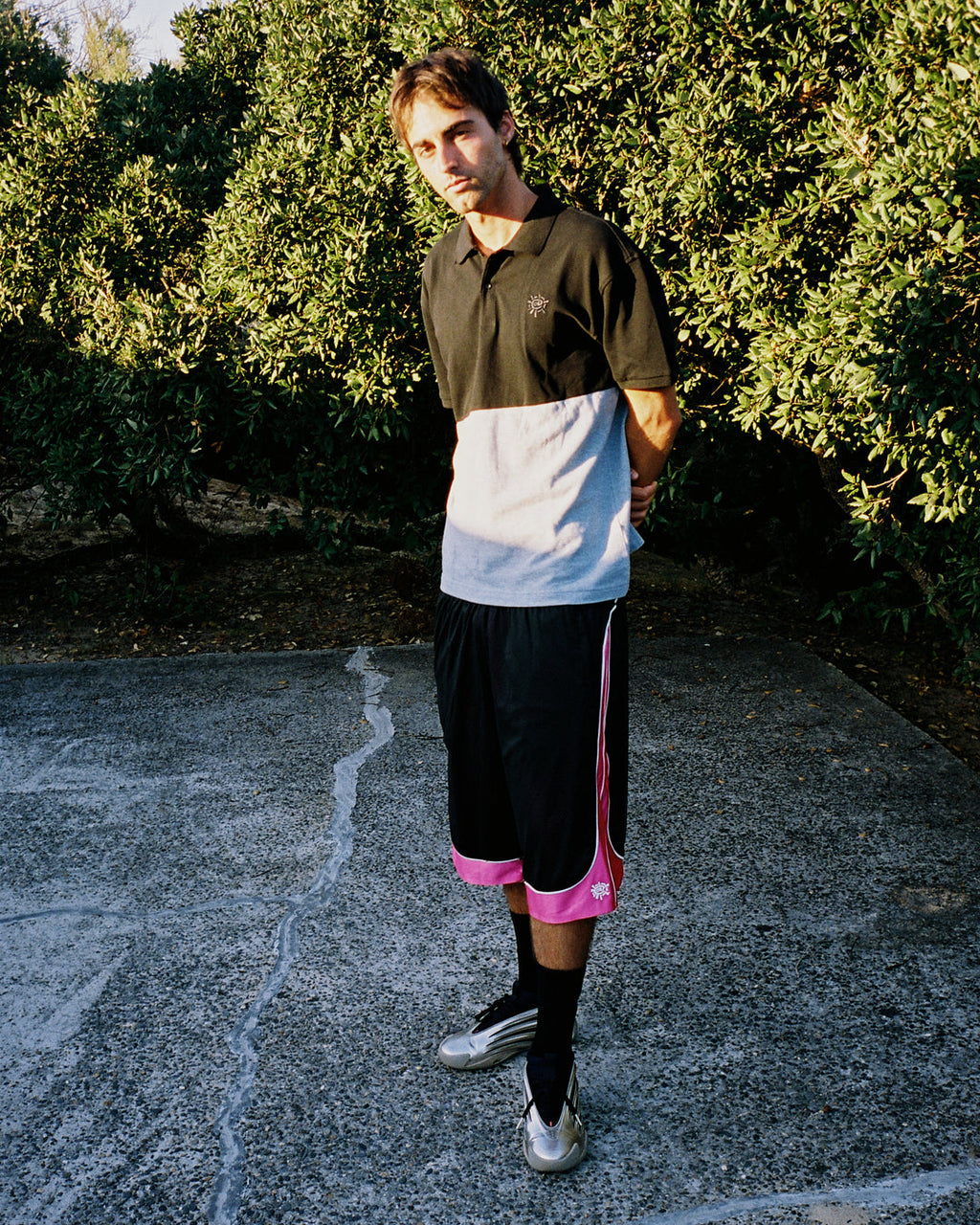 Reversible Court Shorts - Black / Fuchsia