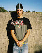 Waza Panelled Tee - Grey / Black