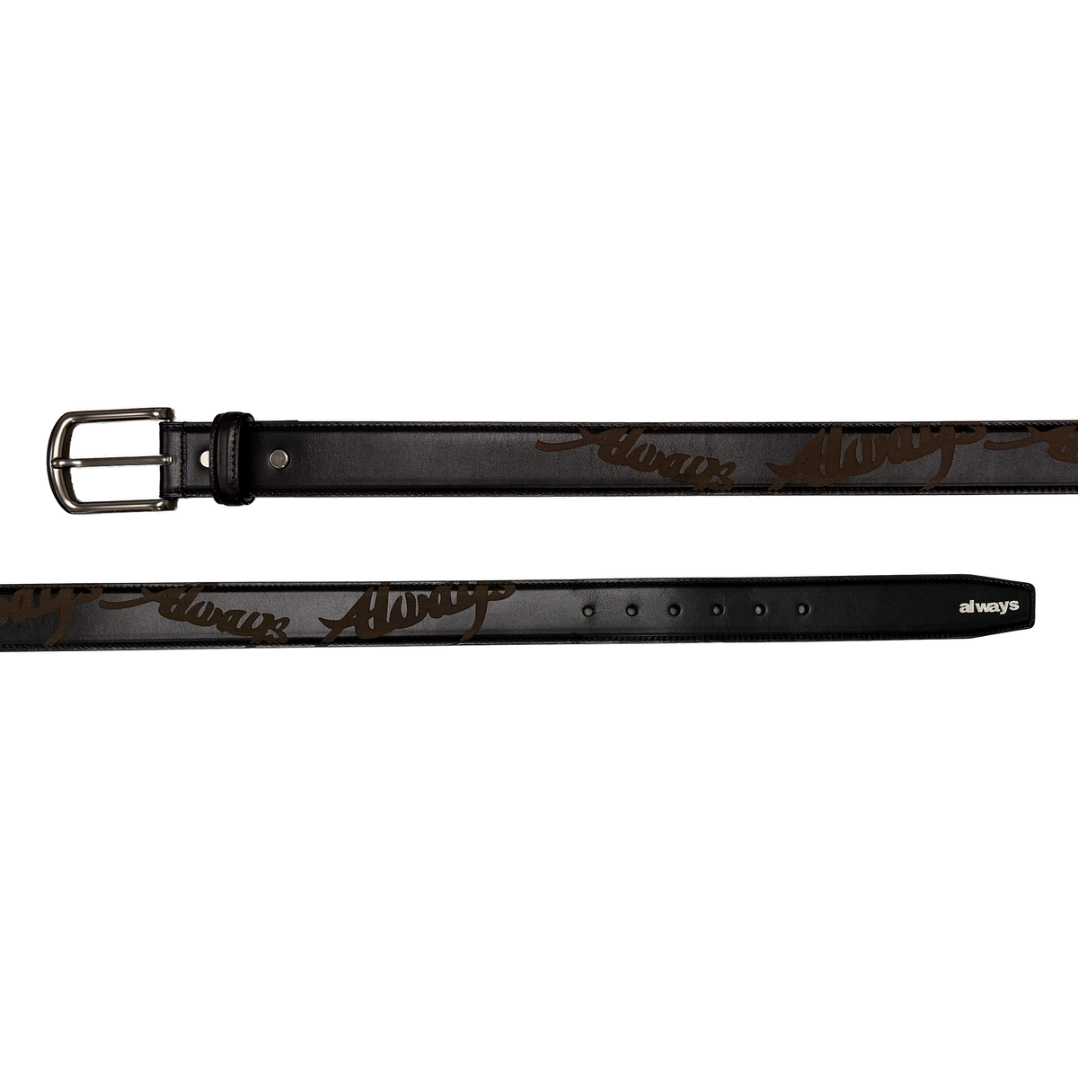 Lazerprint Cowhide Belt - Black / Green