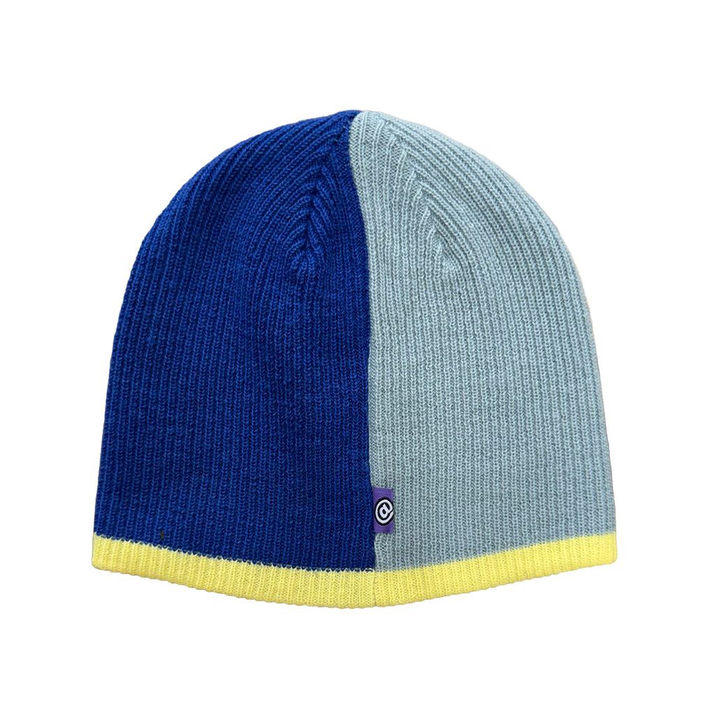 Striped Beanie - Blue / Yellow