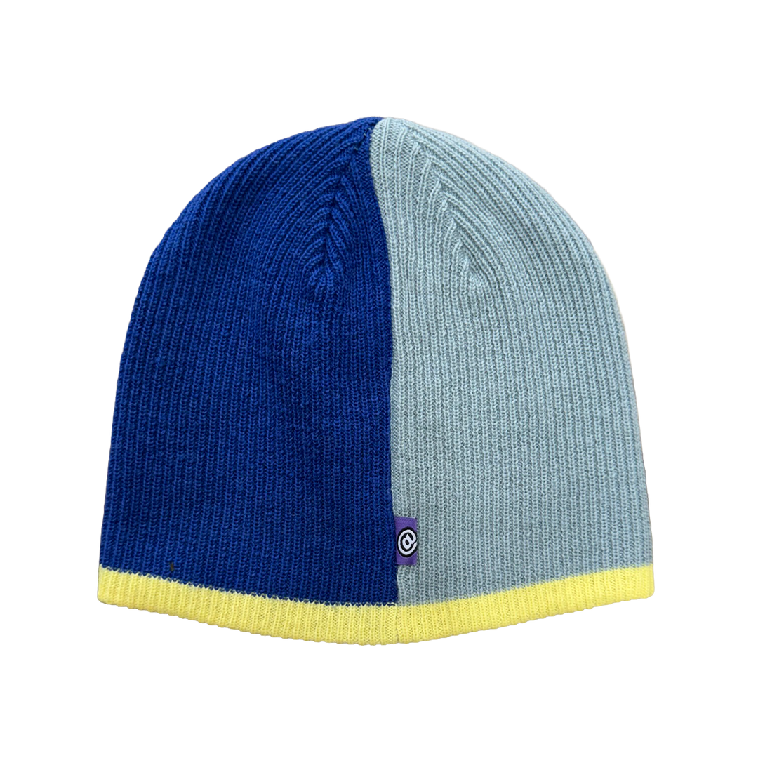 Striped Beanie - Blue / Yellow