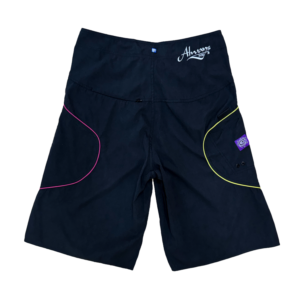 A.I Wrapped Boardshorts - Black / Yellow / Fuchsia