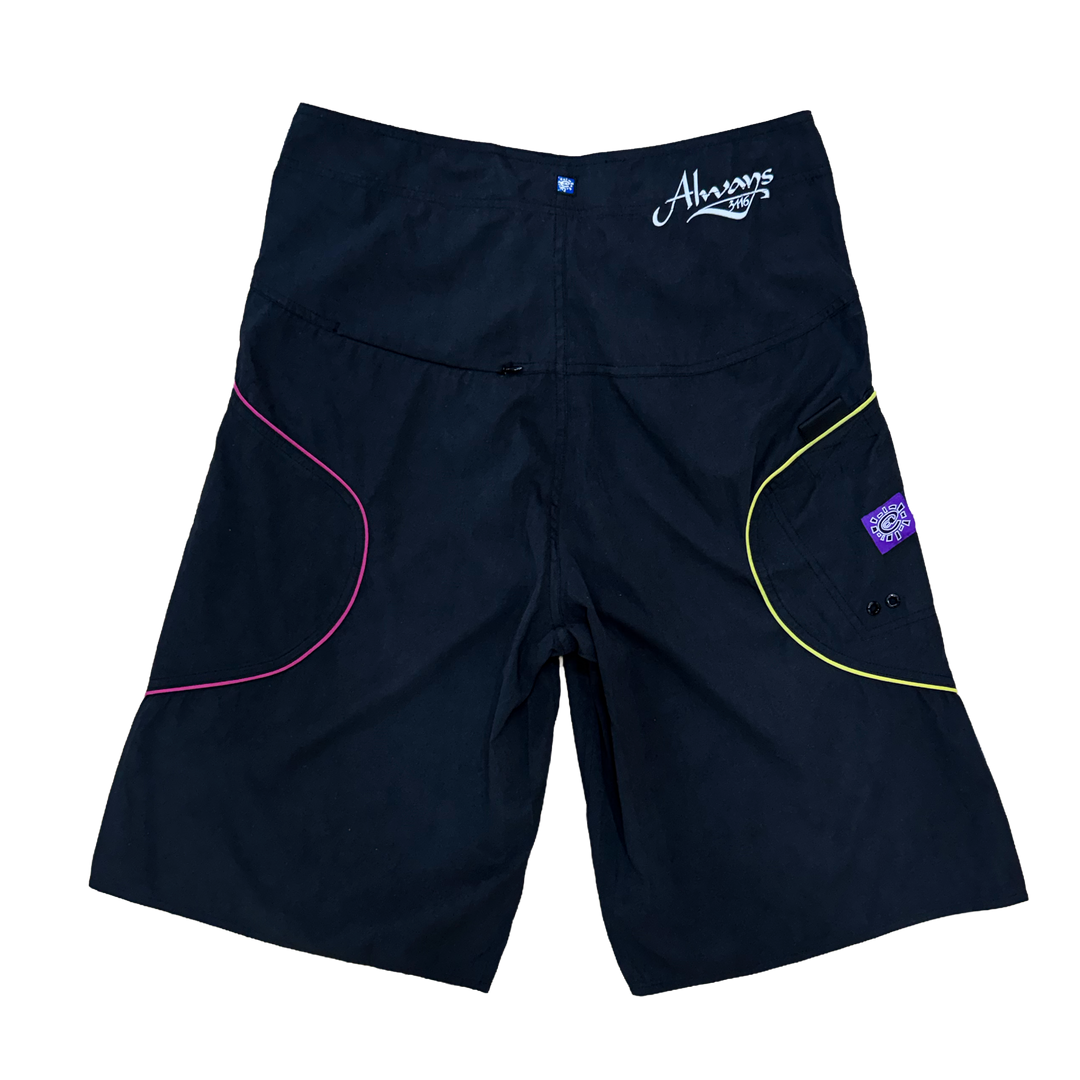 A.I Wrapped Boardshorts - Black / Yellow / Fuchsia