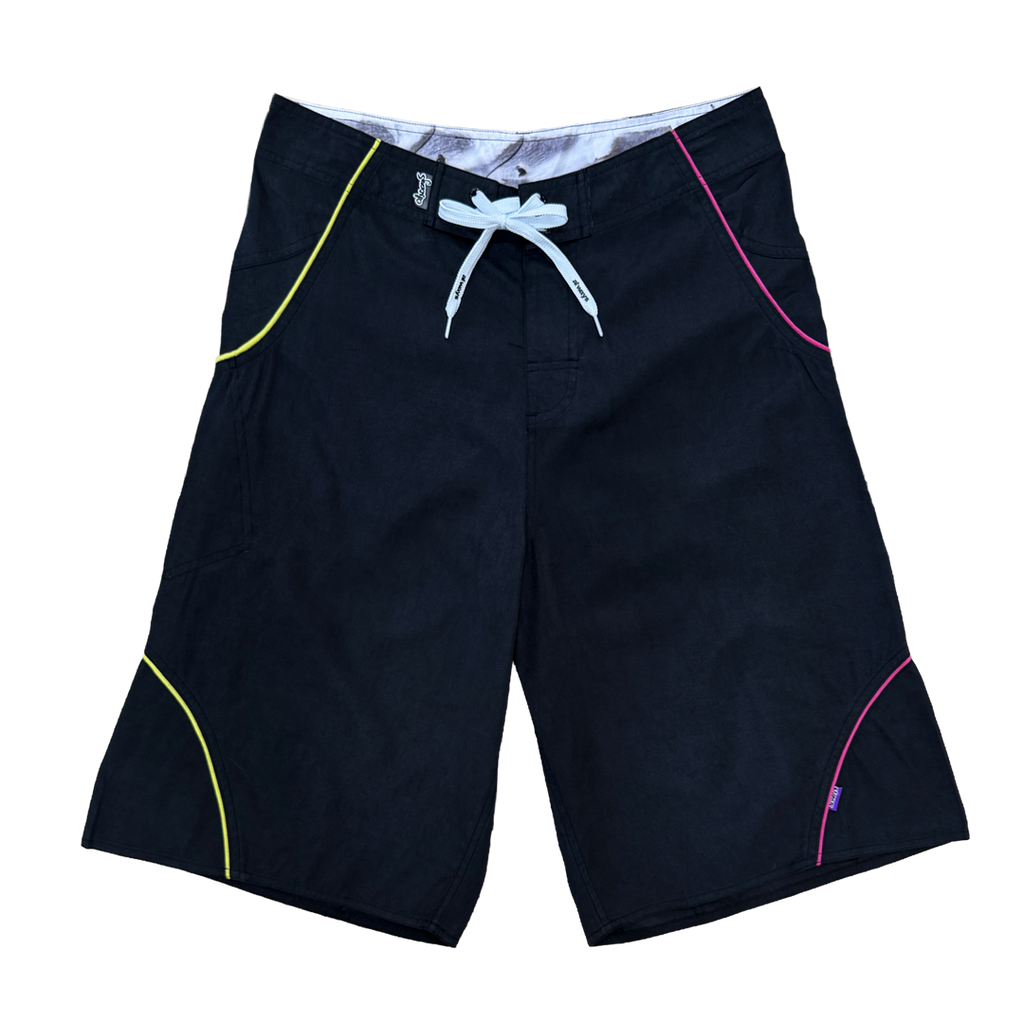 A.I Wrapped Boardshorts - Black / Yellow / Fuchsia