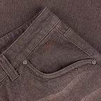 Baggy Denim Pants Sandblasted - Dark Brown