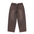 Baggy Denim Pants Sandblasted - Dark Brown