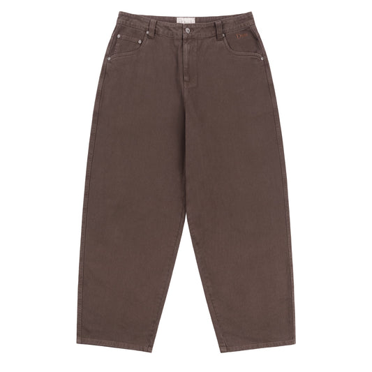 Classic Baggy Denim Pants - Brown Washed