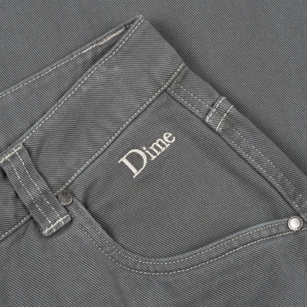 Classic Baggy Denim Pants - Dark Grey