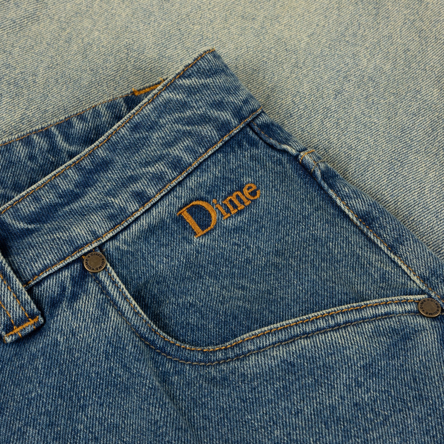 Classic Baggy Denim Pants - Dipped Sandblasted Indigo