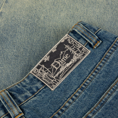 Classic Baggy Denim Pants - Dipped Sandblasted Indigo