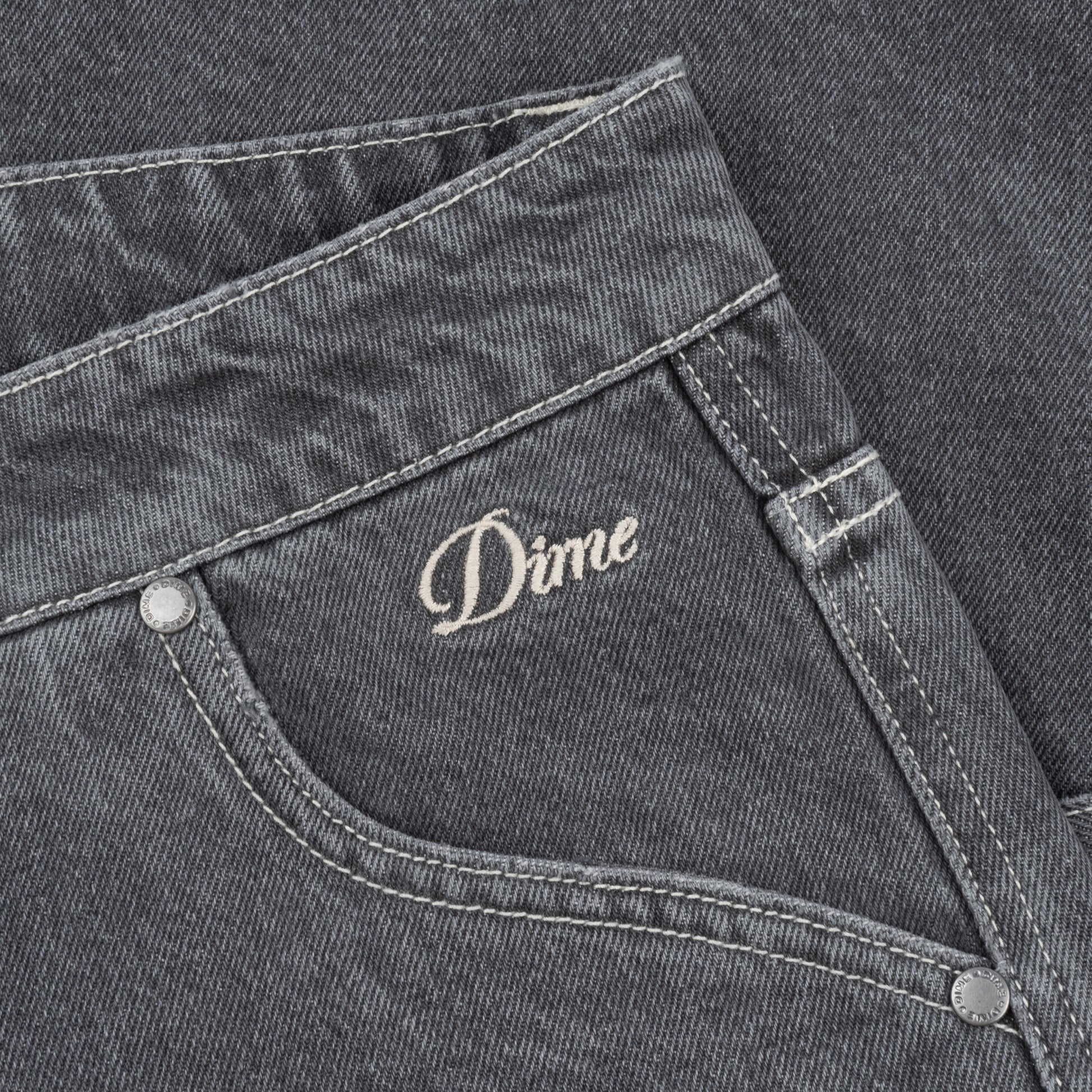 Dime MTL Classic Denim Shorts - Faded black