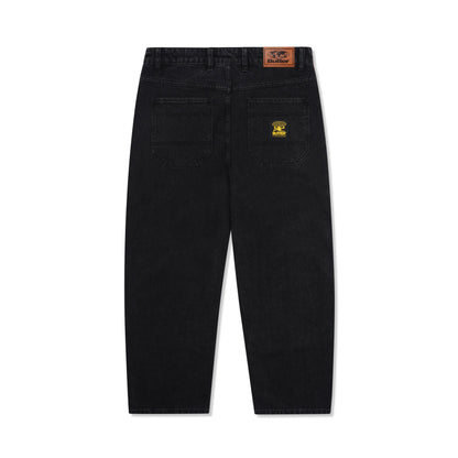 Patch Pocket Denim Jeans Faded Black