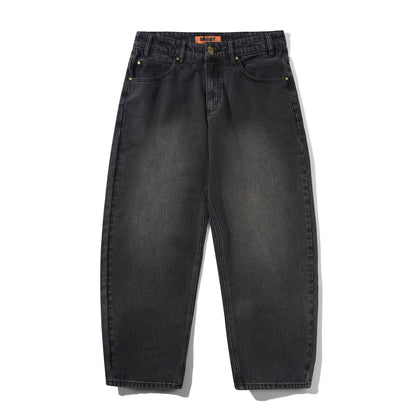 Baggy Denim Jeans - Distressed Black