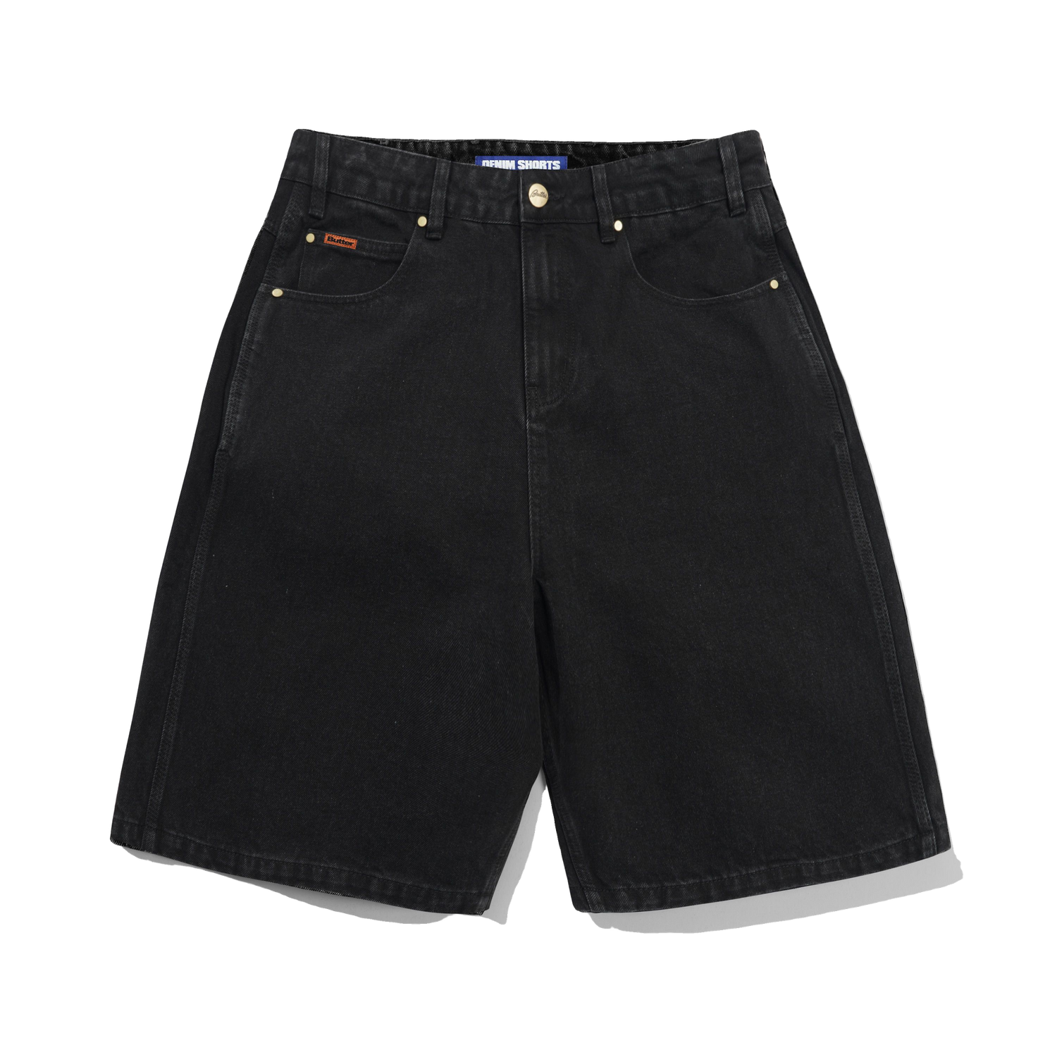 Baggy Denim Shorts - Flat Black