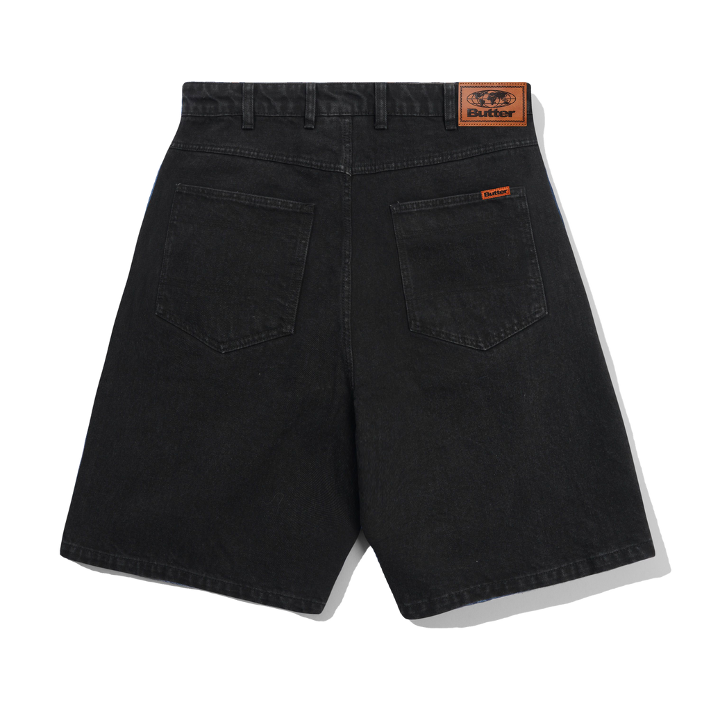 Baggy Denim Shorts - Flat Black