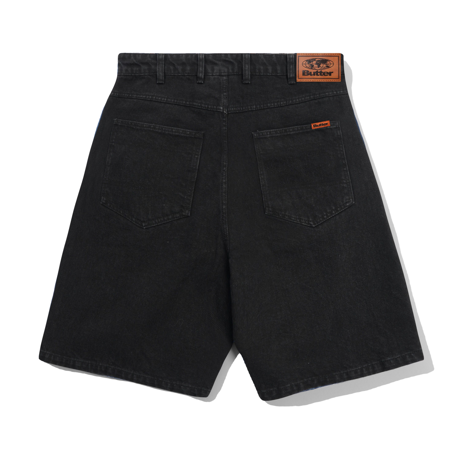 Baggy Denim Shorts - Flat Black