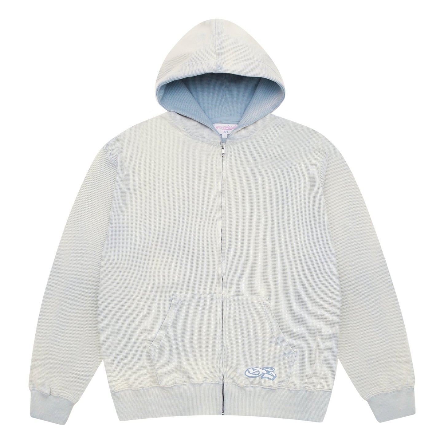 YS Sprayed Waffle Zip Hoodie - Blue