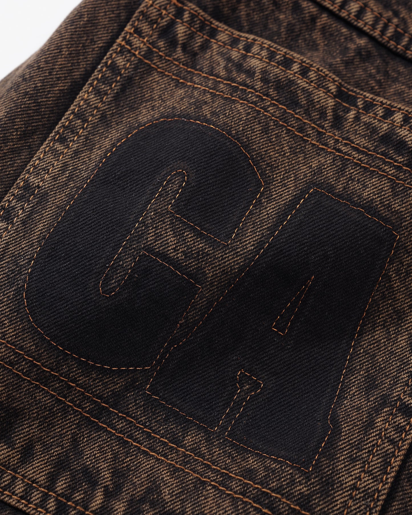 Blockout Denim Jeans - Acid Brown Wash