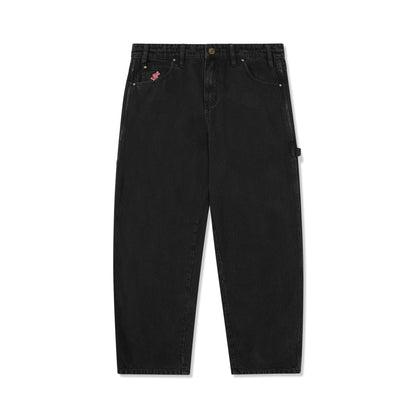 Blockout Denim Jeans - Washed Black