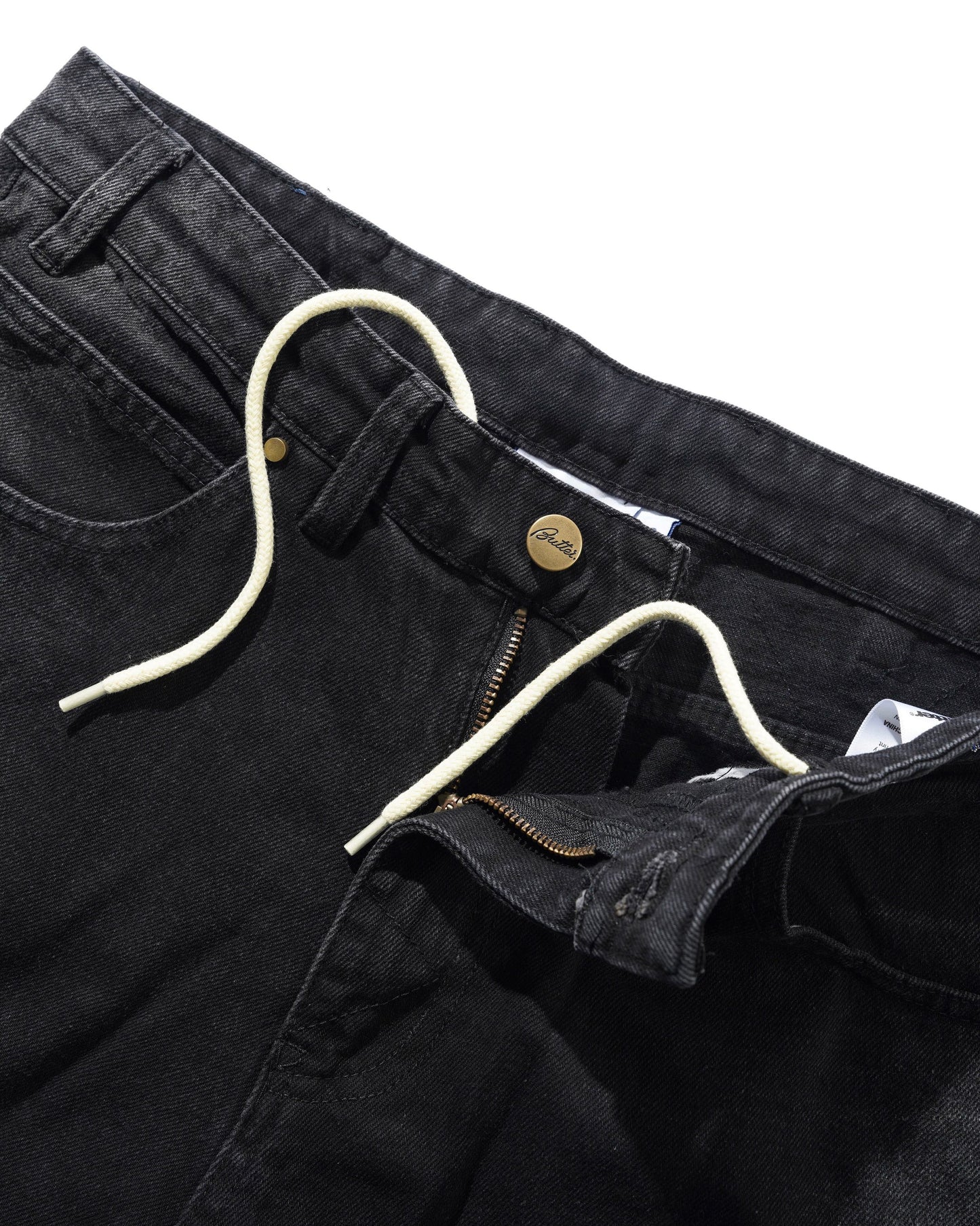 Bronco Denim Shorts - Washed Black