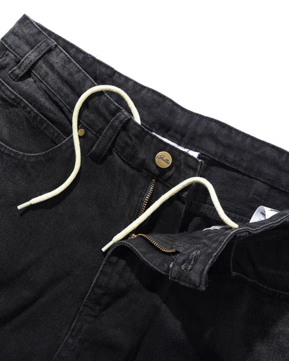 Bronco Denim Shorts - Washed Black
