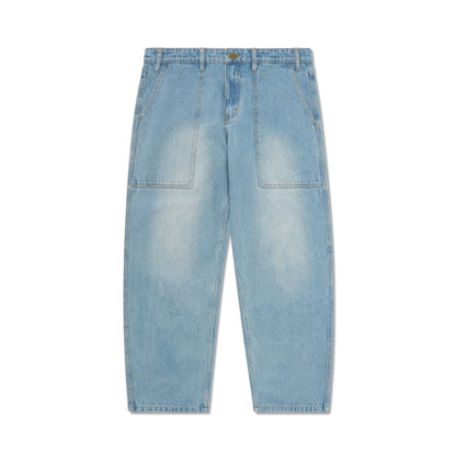 Patch Pocket Denim Jeans - Faded Blue