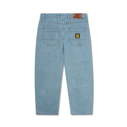 Patch Pocket Denim Jeans - Faded Blue