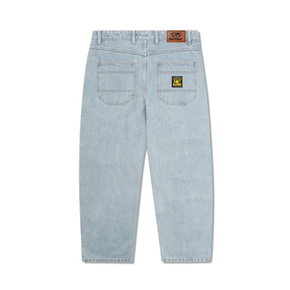 Patch Pocket Denim Jeans - Faded Light Blue