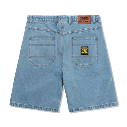 Patch Pocket Denim Shorts - Washed Indigo