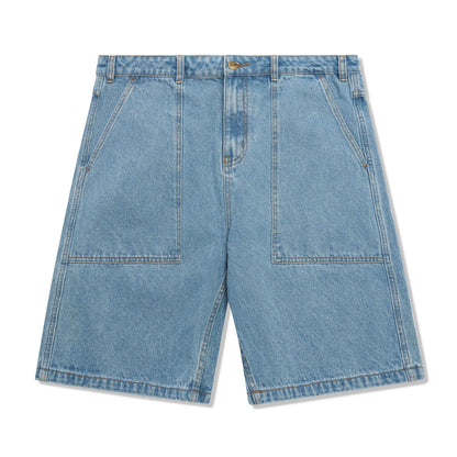 Patch Pocket Denim Shorts - Washed Indigo