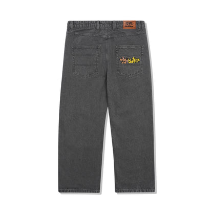 Pooch Relaxed Denim Jeans - Washed Grey