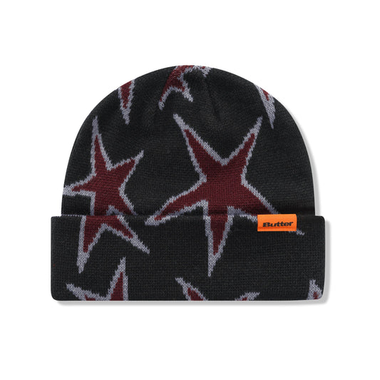 Stars Cuff Beanie - Black