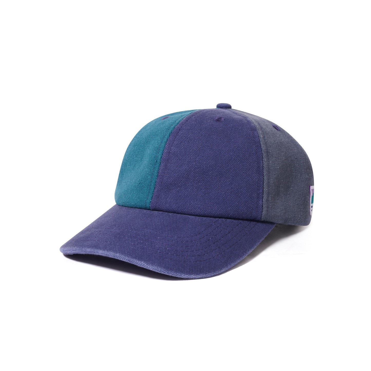 Canvas Patchwork 6 Panel Cap - Washed Navy