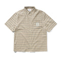 Plaid short-sleeve shirt on a white background