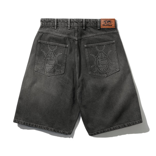 Butter® Roach Denim Shorts, Black Wash