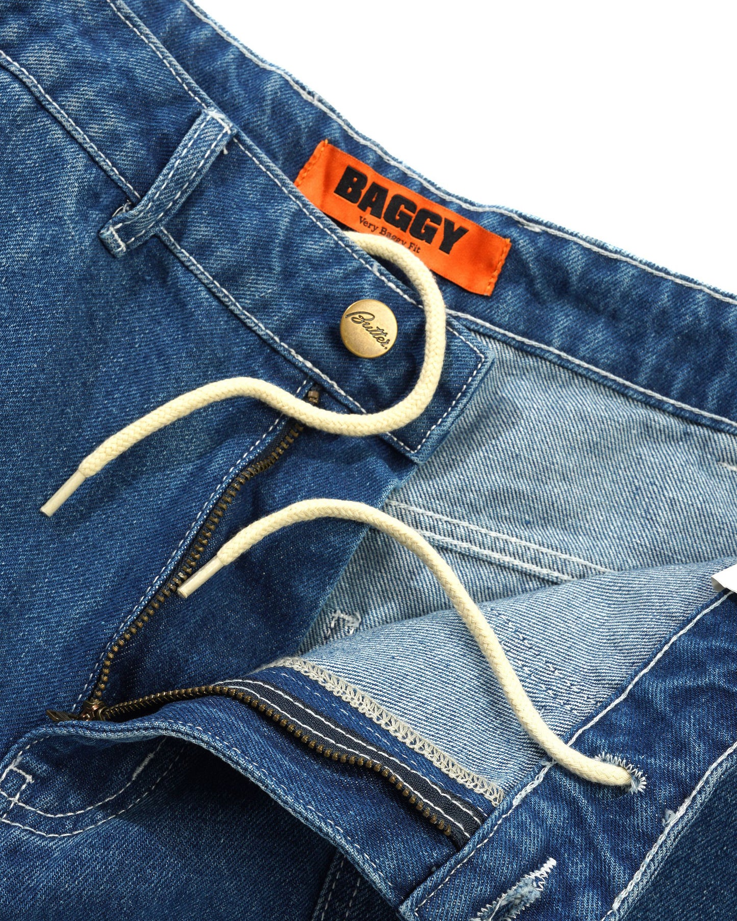 Scribble Denim Jeans - Mid Blue