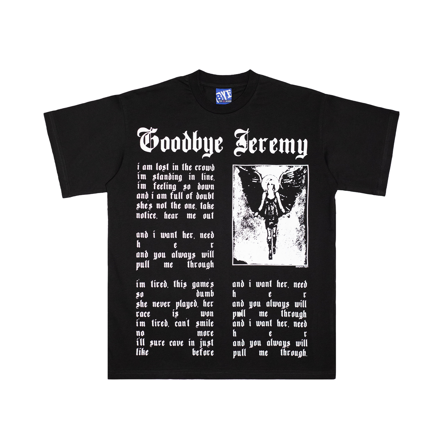 T-shirt Adios - Preto