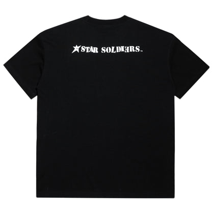 C-Star Logo Camo Tee - Black